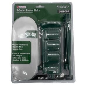 Outdoor Stake 3-Outlet Damp Rated